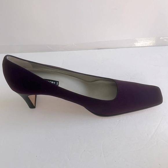 Adrienne Vitttadini $129 Elisir Peach Fabric Square Toe Pumps Shoes Size 9.5 NIB - Picture 5 of 7